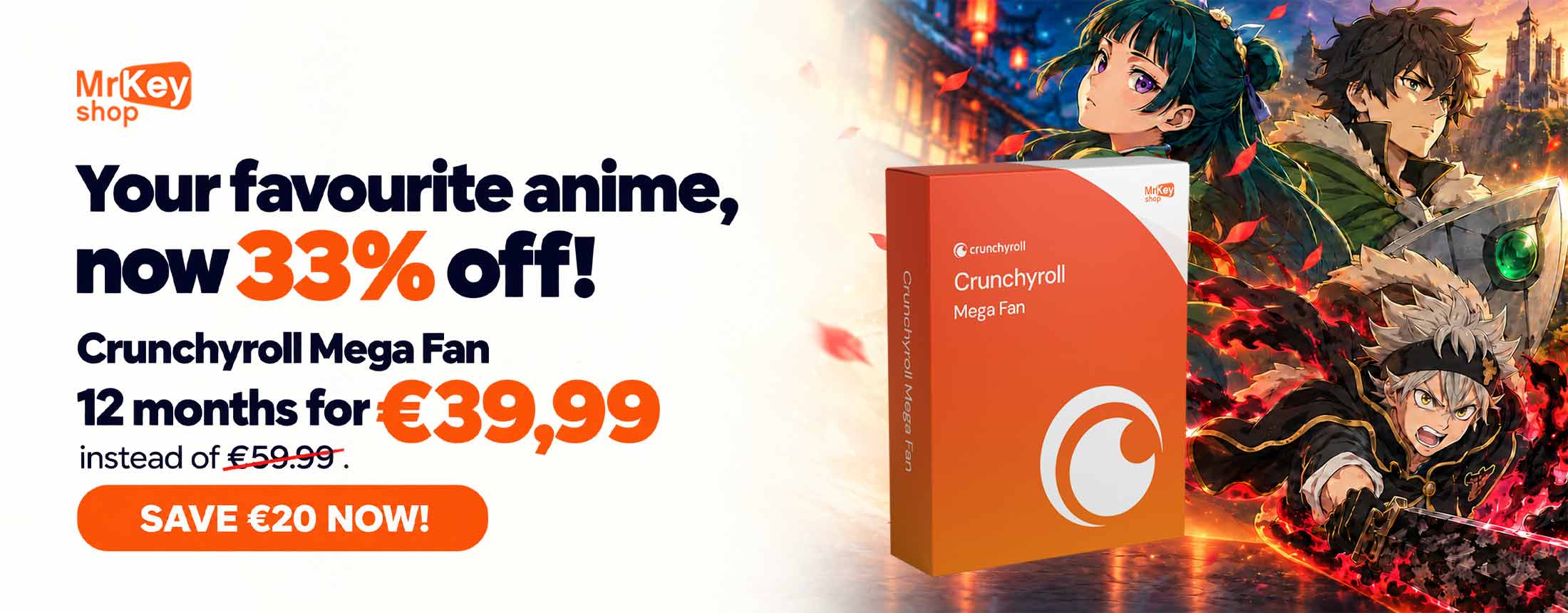 Cruncyroll Mega Fan Offer – Anime streaming at 33 per cent off